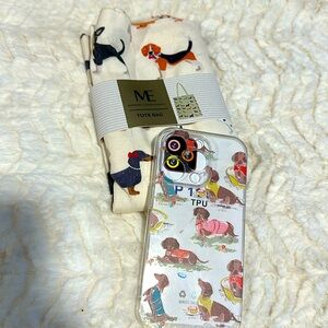 14 Pro iPhone Doxie cover and dog tote bag